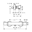 Термостат для душа Hansgrohe Ecostat Comfort (цвет - шлифованная бронза) (13116140) фото 2 Aquada.com.ua