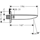 Излив для ванны Hansgrohe PuraVida (цвет - хром) (15412000) фото 2 Aquada.com.ua