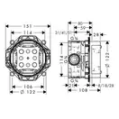 Душевая система скрытого монтажа с термостатом Hansgrohe (цвет - хром) (1570800+27385000+01800180+26485000+26520000+28276000) фото 3 Aquada.com.ua
