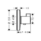 Термостат для душа Hansgrohe Ecostat S Highflow (цвет - хром) (15756000) фото 2 Aquada.com.ua