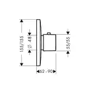 Термостат для душа Hansgrohe PuraVida (цвет - хром) (15770000) фото 2 Aquada.com.ua