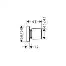 Запорный вентиль Hansgrohe PuraVida (цвет - хром/белый) (15978400) фото 2 Aquada.com.ua