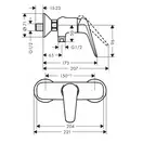 Набор смесителей для душа 3-в-1 Hansgrohe Novus (цвет - хром) (20180005) фото 3 Aquada.com.ua