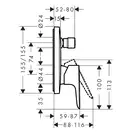 Душевая система скрытого монтажа Hansgrohe Croma/Talis (цвет - хром) (23745000) фото 3 Aquada.com.ua