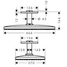 Верхний душ 466 х 270 мм Hansgrohe Raindance Select (цвет - хром/чёрный) (24002600) фото 2 Aquada.com.ua