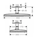 Верхний душ Hansgrohe Rainmaker Select 460 3jet (цвет - хром/чёрный) (24006600) фото 2 Aquada.com.ua
