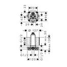 Скрытая часть для Rainmaker Select 460 с потолочным подсоединением Hansgrohe (24010180) фото 2 Aquada.com.ua