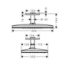 Верхний душ Hansgrohe Rainmaker Select EcoSmart 460 1jet (цвет - хром/белый) (24012400) фото 5 Aquada.com.ua