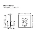 Душевая система скрытого монтажа Hansgrohe Raindance 300 цвет черный мат (2623815763MB) фото 2 Aquada.com.ua