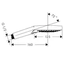 Лейка для душа Hansgrohe Raindance Select S 120 (цвет - матовый чёрный хром), 3 вида струи (26530340) фото 2 Aquada.com.ua