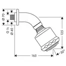 Верхний душ Hansgrohe Clubmaster 3jet EcoSmart, с держателем Ø85 мм (цвет - хром) (26606000) фото 2 Aquada.com.ua