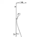 Душевая система с термостатом Hansgrohe Raindance Select S 240 Showerpipe 2jet (цвет - хром/белый) (27129400) фото 1 Aquada.com.ua