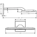 Верхний душ (тропический душ) Hansgrohe Raindance E 420 AIR 2jet 430х220 мм (27373000) фото 5 Aquada.com.ua