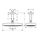 Верхний душ Hansgrohe Raindance Select E 300 2jet (цвет - хром) (27384000) фото 5 Aquada.com.ua