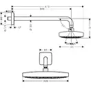 Верхний душ Hansgrohe Raindance Select E 300 2jet (цвет - хром) (27385000) фото 2 Aquada.com.ua