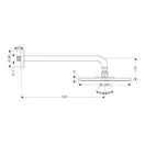 Верхний душ с держателем Hansgrohe Raindance S Ø 240 мм, EcoSmart 9 л/мин (цвет - хром) (27461000) фото 2 Aquada.com.ua