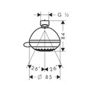 Верхний душ Hansgrohe Crometta 85 Vario (цвет - хром) (28424000) фото 2 Aquada.com.ua