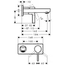 Смеситель для раковины, однорычажный Hansgrohe Metris S (цвет - хром) (31162000) фото 2 Aquada.com.ua