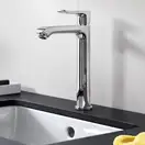 Смеситель для раковины, однорычажный Hansgrohe Metris (цвет - хром), с донным клапаном (31183000) фото 2 Aquada.com.ua