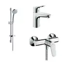 Набор смесителей для душа 3-в-1 Hansgrohe Focus (цвет - хром) (31662773) фото 1 Aquada.com.ua