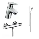 Набор смесителей для душа 3-в-1 с термостатом Hansgrohe Focus E2/Ecostat E (цвет - хром) (31750000) фото 1 Aquada.com.ua