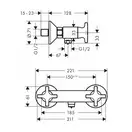 Смеситель для душа Hansgrohe Focus S (цвет - хром) (31763000) фото 2 Aquada.com.ua
