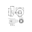 Смеситель для душа Hansgrohe Focus S (цвет - хром) (31764000) фото 2 Aquada.com.ua