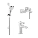 Набор смесителей для ванны 3-в-1 Hansgrohe Metropol/Croma Select E (цвет - хром) (32507000+32540000+26584400) фото 1 Aquada.com.ua