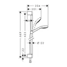 Набор смесителей для ванны 3-в-1 Hansgrohe Metropol/Croma Select E (цвет - хром) (32507000+32540000+26584400) фото 5 Aquada.com.ua
