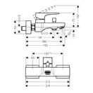 Набор смесителей для ванны 3-в-1 Hansgrohe Metropol/Croma Select E (цвет - хром) (32507000+32540000+26584400) фото 6 Aquada.com.ua