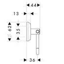 Бумагодержатель без крышки Hansgrohe Logis Classic (цвет - хром) (416260001) фото 2 Aquada.com.ua