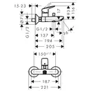 Набор смесителей для ванны 3-в-1 Hansgrohe Logis (цвет - хром) (467207) фото 6 Aquada.com.ua