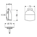 Наружная часть излива для ванны с заглушкой Hansgrohe Exafill (цвет - хром) (58127000) фото 2 Aquada.com.ua