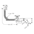Слив/перелив для нестандартных ванн, скрытая часть Hansgrohe Flexaplus (цвет - хром) (58141180) фото 3 Aquada.com.ua
