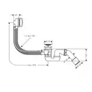 Слив-перелив Hansgrohe Flexaplus (цвет - хром) (58143000) фото 2 Aquada.com.ua
