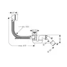 Слив-перелив Hansgrohe Flexaplus (цвет - хром) (58150000) фото 2 Aquada.com.ua
