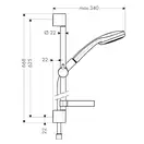 Набор смесителей для ванны 3-в-1 Hansgrohe Novus 70 (цвет - хром) (710362773) фото 2 Aquada.com.ua