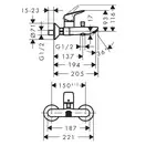Набор смесителей для ванны 3-в-1 Hansgrohe Logis 100/Croma-100 Vario (цвет - хром) (711714310) фото 3 Aquada.com.ua