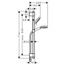 Набор смесителей для душа 7-в-1 Hansgrohe Logis (цвет - хром) (71264111) фото 6 Aquada.com.ua