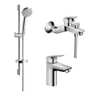 Набор смесителей для ванны 3-в1 Hansgrohe Logis (цвет хром) (71400111) фото 1 Aquada.com.ua