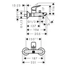 Набор смесителей для ванны 3-в1 Hansgrohe Logis (цвет хром) (71400111) фото 7 Aquada.com.ua