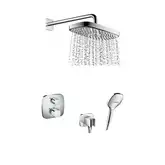 Душевая система скрытого монтажа с термостатом Hansgrohe (цвет - хром) (1570800+27385000+01800180+26485000+26520000+28276000)