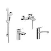 Набор смесителей для ванны и кухни 4-в-1 Hansgrohe Logis/Crometta (цвет - хром) (20200000)