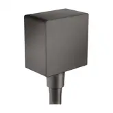 Шланговое під'єднання для душа Hansgrohe FixFit Square, шліфований чорний хром (26455340)