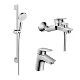 Набор смесителей для ванны 3-в-1 Hansgrohe Logis/Crometta (цвет - хром) (70002020)