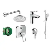 Набор смесителей для душа 7-в-1 Hansgrohe Logis (цвет - хром) (71264111)
