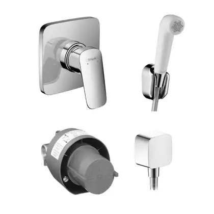 Набор для гигиенического душа (бидетка) Hansgrohe Logis (цвет - хром) (127704111) фото 1 Aquada.com.ua Набор для гигиенического душа (бидетка) Hansgrohe Logis (цвет - хром) (127704111) фото 1 Aquada.com.ua