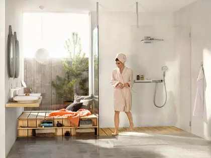 Термостат для душа Hansgrohe ShowerTablet Select (цвет - хром/белый) (13184400) фото 2 Aquada.com.ua Термостат для душа Hansgrohe ShowerTablet Select (цвет - хром/белый) (13184400) фото 2 Aquada.com.ua