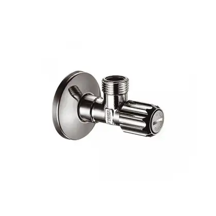 Вентиль угловой с микрофильтром Hansgrohe (цвет - хром) (13904000) фото 1 Aquada.com.ua