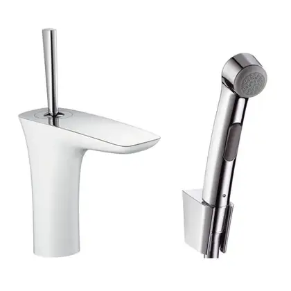 Набор для биде Hansgrohe PuraVida (цвет - хром/белый), с донным клапаном Push-Open (15275400) фото 1 Aquada.com.ua Набор для биде Hansgrohe PuraVida (цвет - хром/белый), с донным клапаном Push-Open (15275400) фото 1 Aquada.com.ua